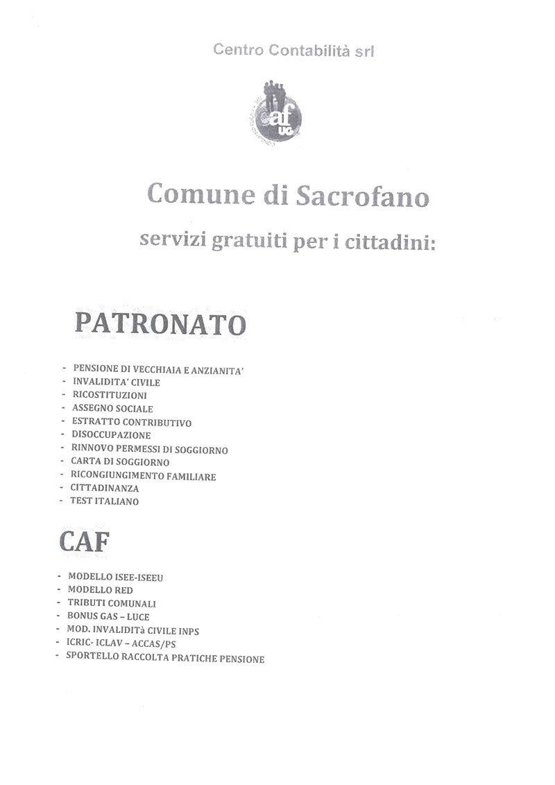 Servizi Gratuiti CAF