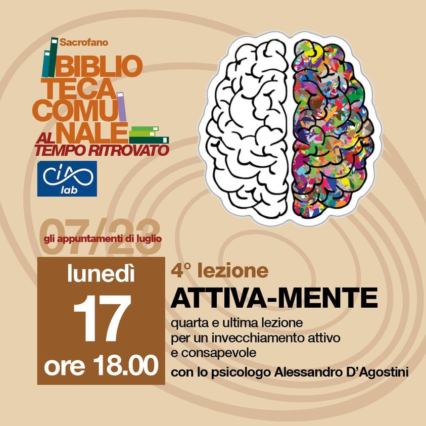 ATTIVA-MENTE: QUARTO INCONTRO IN BIBLIOTECA 