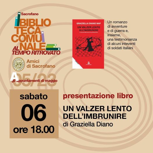 PRESENTAZIONE LIBRO: UN VALZER LENTO ALL’IMBRUNIRE 