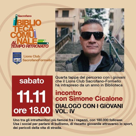  BIBLIOTECA: Incontro con Cicalone Simone 