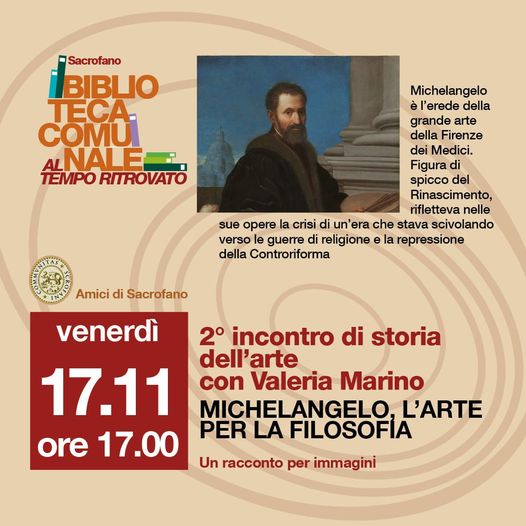 INCONTRO: MICHELANGELO, L’ARTE PER LA FILOSOFIA 