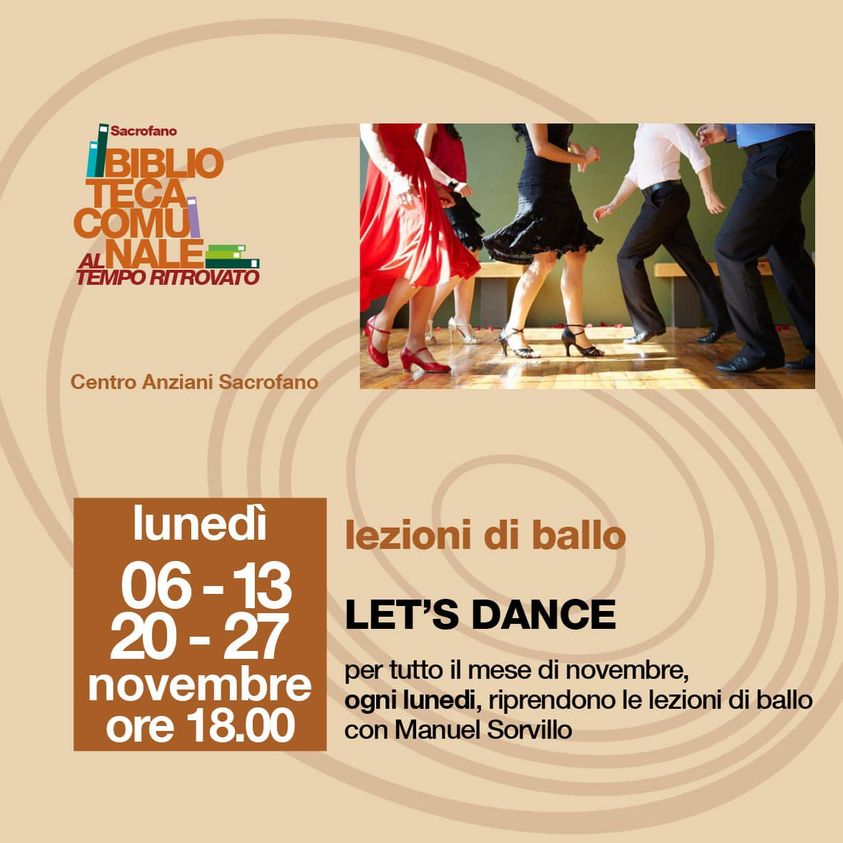 A NOVEMBRE LET’S DANCE CON MANUEL SORVILLO