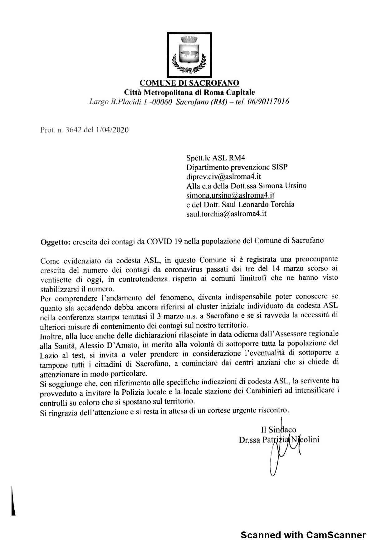 Lettera Richiesta Chiarimenti
