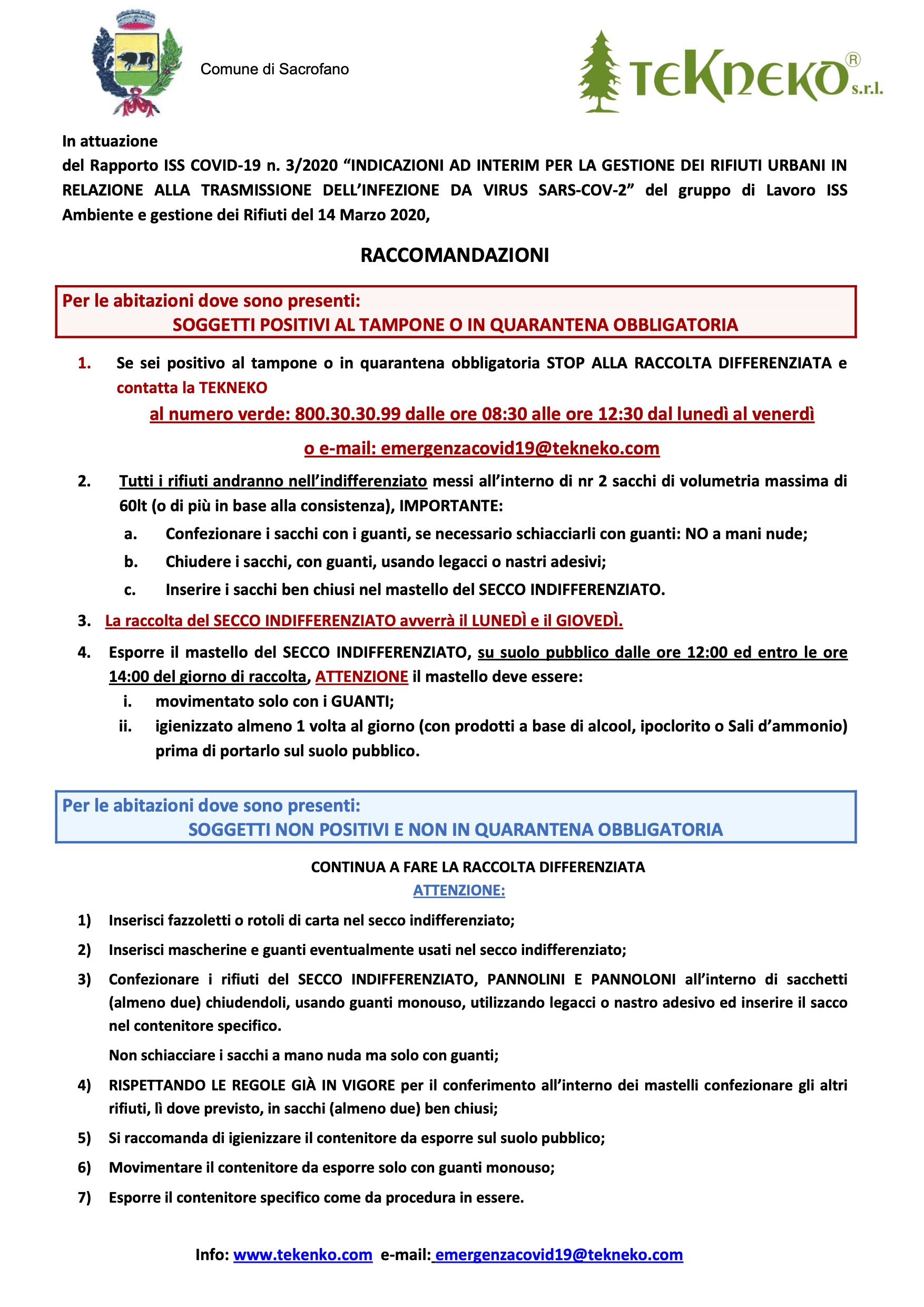 Locandina indicazioni