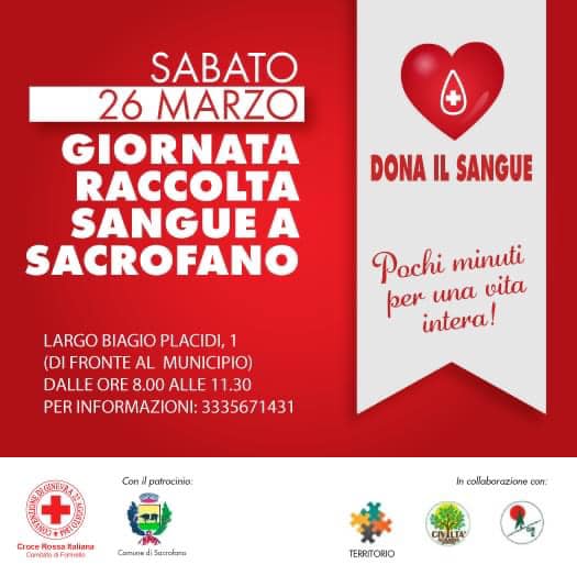 SABATO 26 MARZO: DONAZIONE SANGUE A SACROFANO