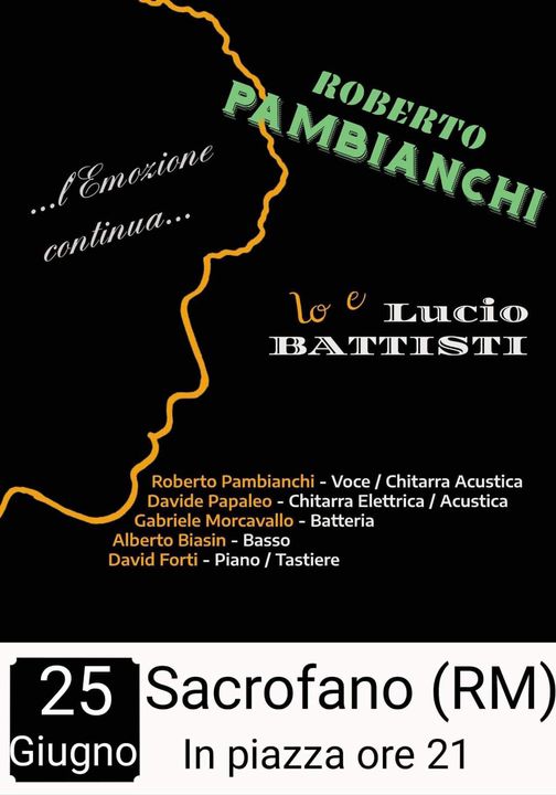 ROBERTO PAMBIANCHI PORTA LUCIO BATTISTI A SACROFANO