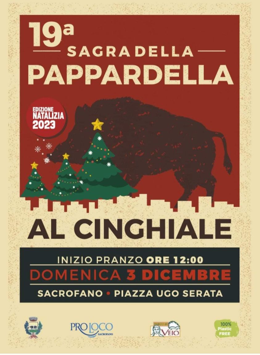 DOMENICA 3 DICEMBRE LA SAGRA DELLA PAPPARDELLA AL CINGHIALE - EDIZIONE NATALIZIA