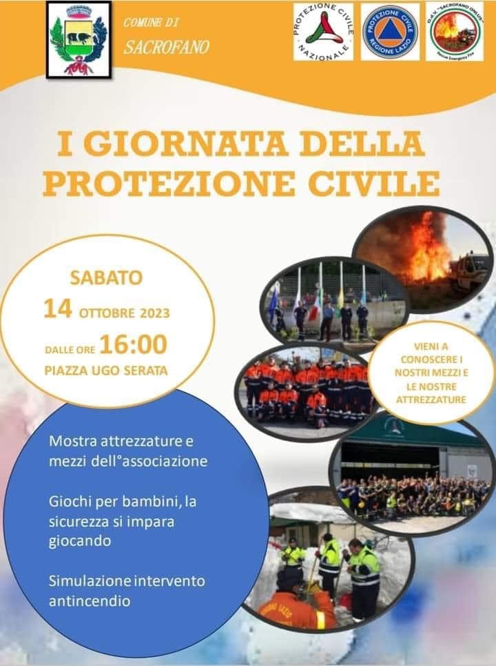 SABATO 14 OTTOBRE: I GIORNATA FORMATIVA DELLA PROTEZIONE CIVILE A SACROFANO