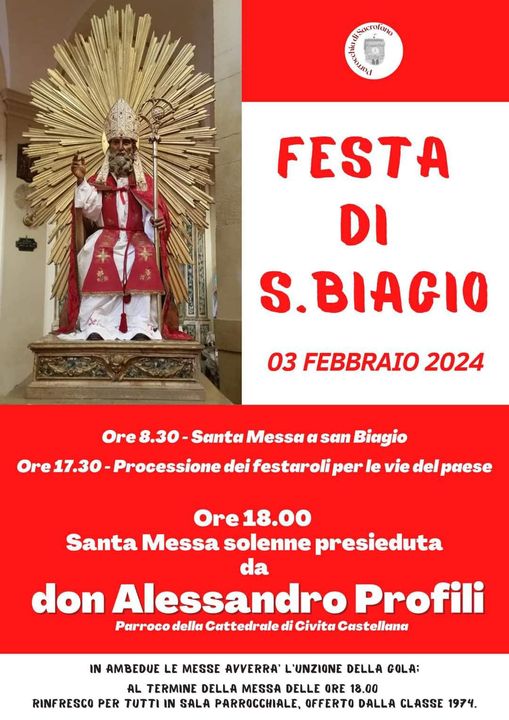 3 FEBBRAIO: VIVA SAN BIAGIO