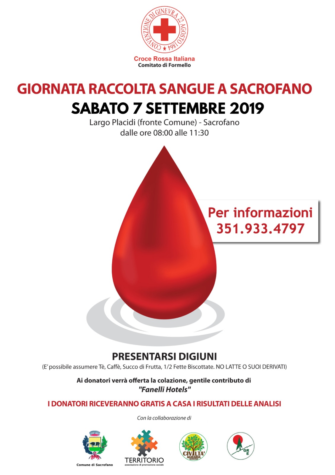 Immagine manifesto Raccolta Sangue 