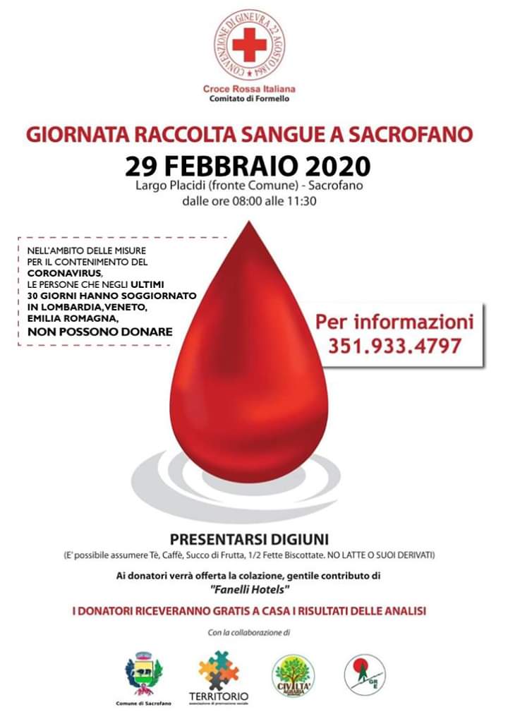 Locandina Raccolta Sangue