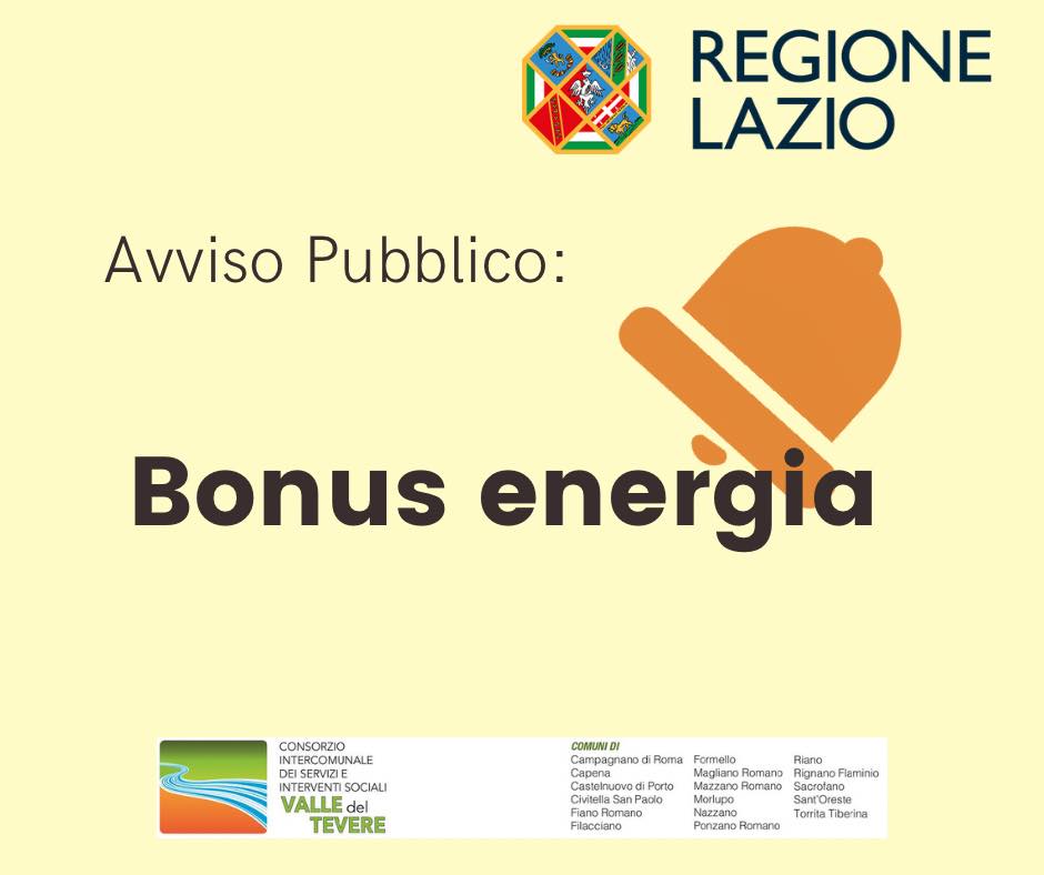 CONSORZIO VALLE DEL TEVERE: COME FARE RICHIESTA DEL BONUS ENERGIA