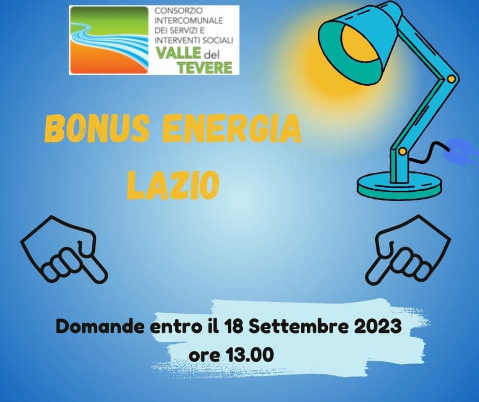  BONUS ENERGIA: DOMANDA ENTRO IL 18 SETTEMBRE 