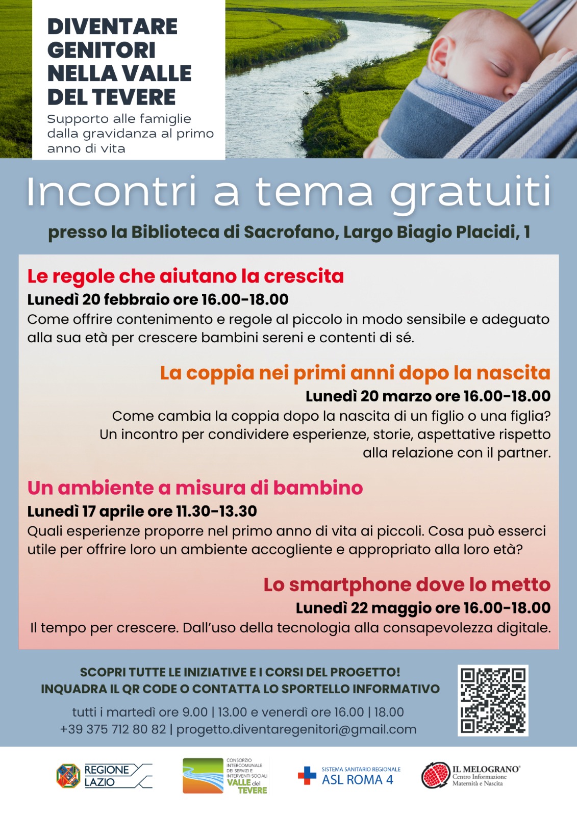 AL VIA IL PROGETTO “DIVENTARE GENITORI NELLA VALLE DEL TEVERE"
