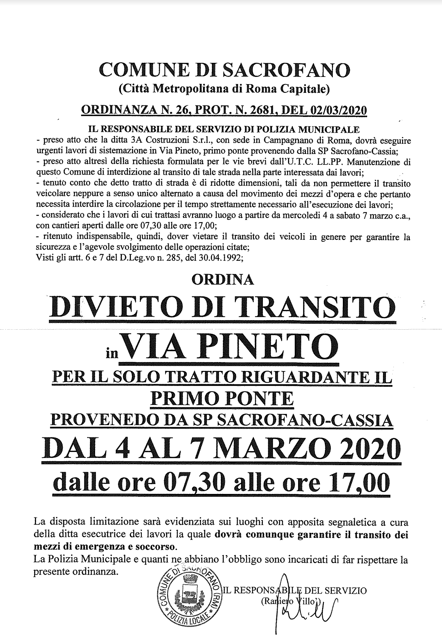 testo integrale dell’ordinanza 