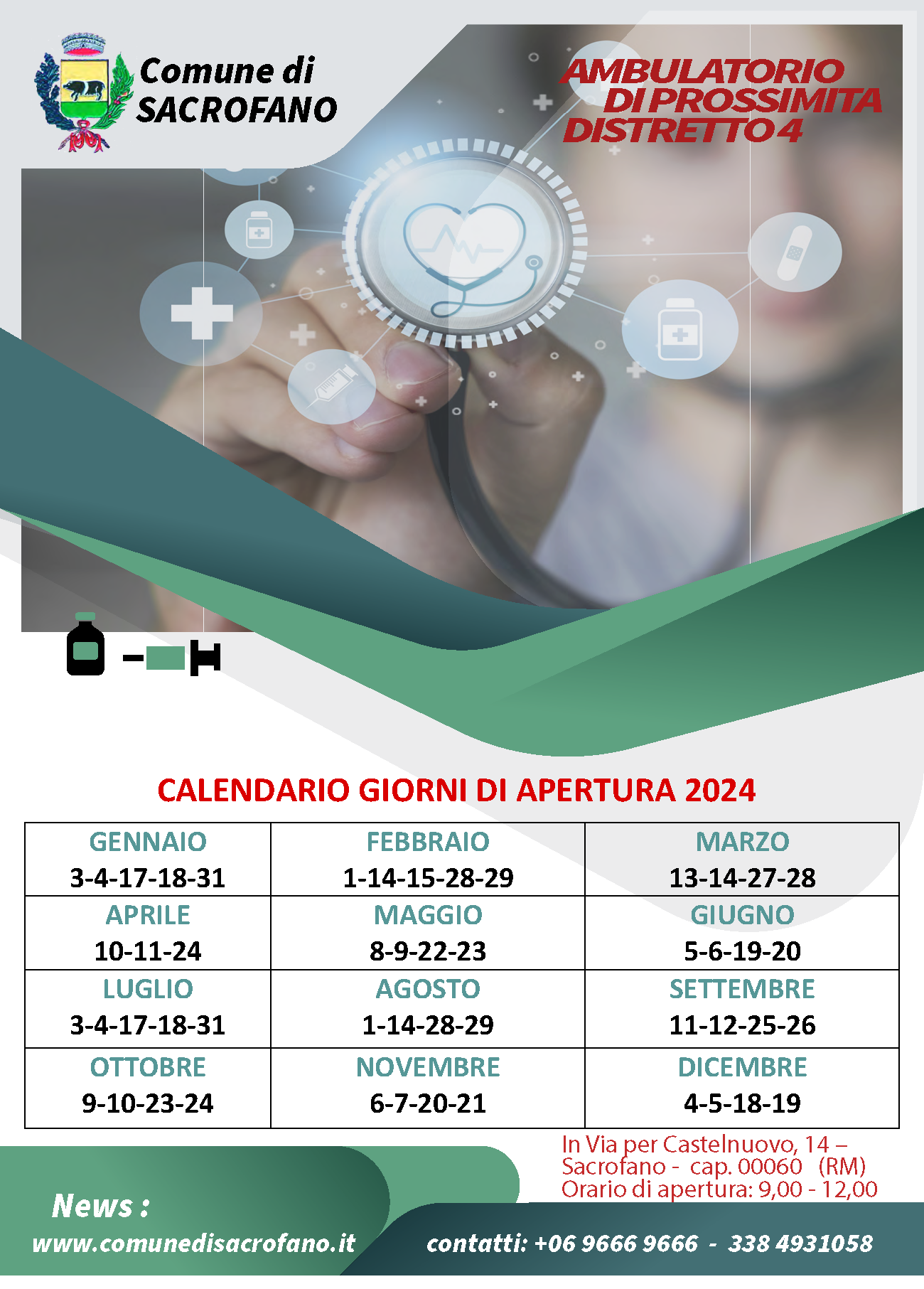 Ambulatorio di prossimità: calendario e orari Settembre/Dicembre 2023 (2)